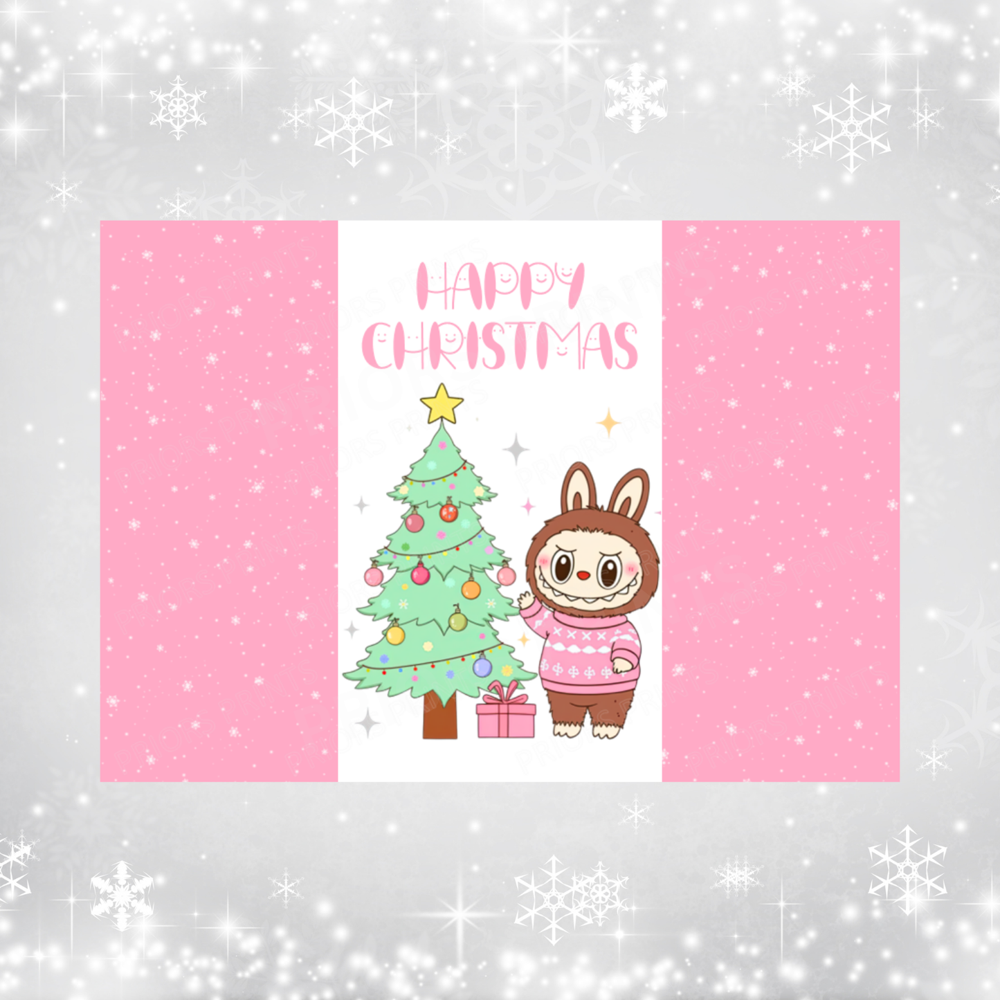 Labubu Christmas Chocolate Bar Wrapper