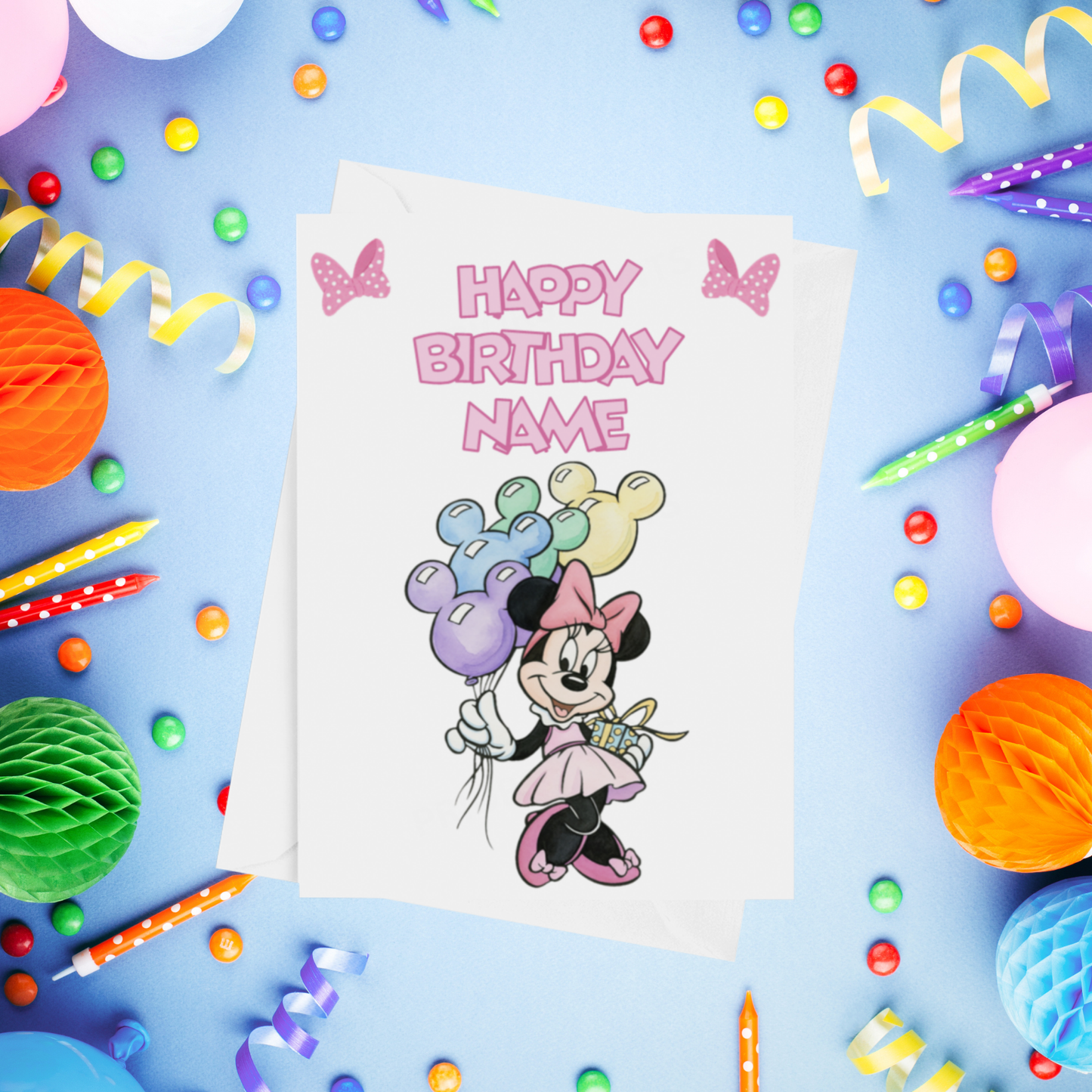 Minnie Mouse Personalised Birthday Card