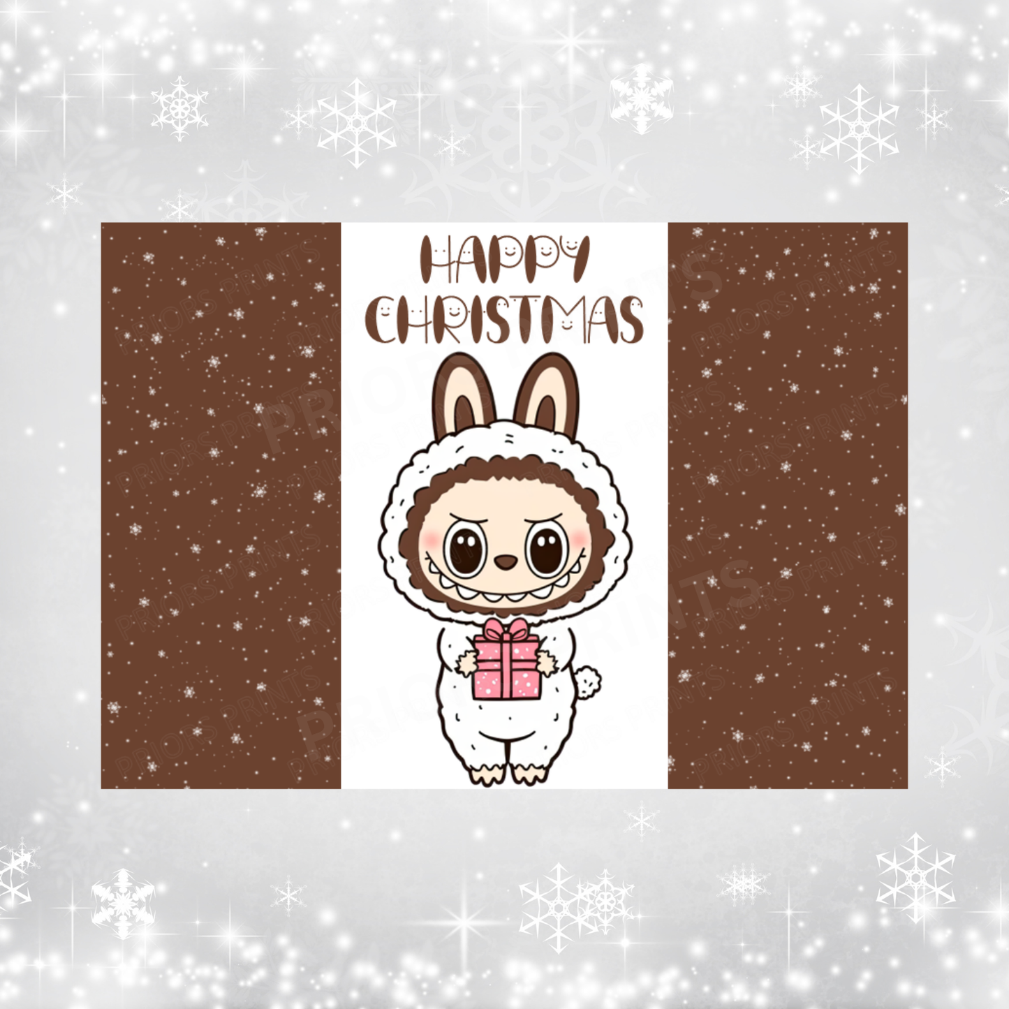 Labubu Christmas Chocolate Bar Wrapper