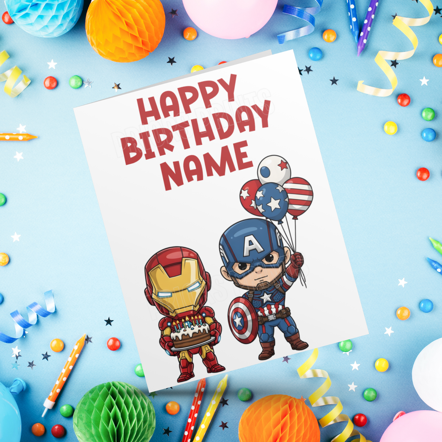 Mixed Superhero Personalised Birthday Card I Marvel (Copy)
