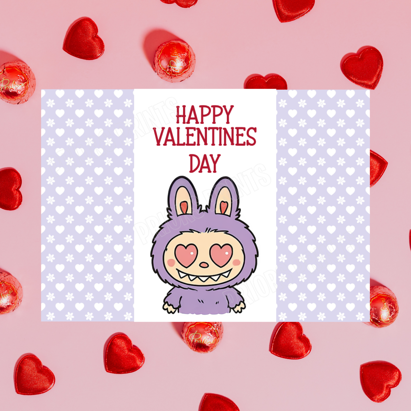 Labubu Valentines Day Chocolate Bar Wrappers 2