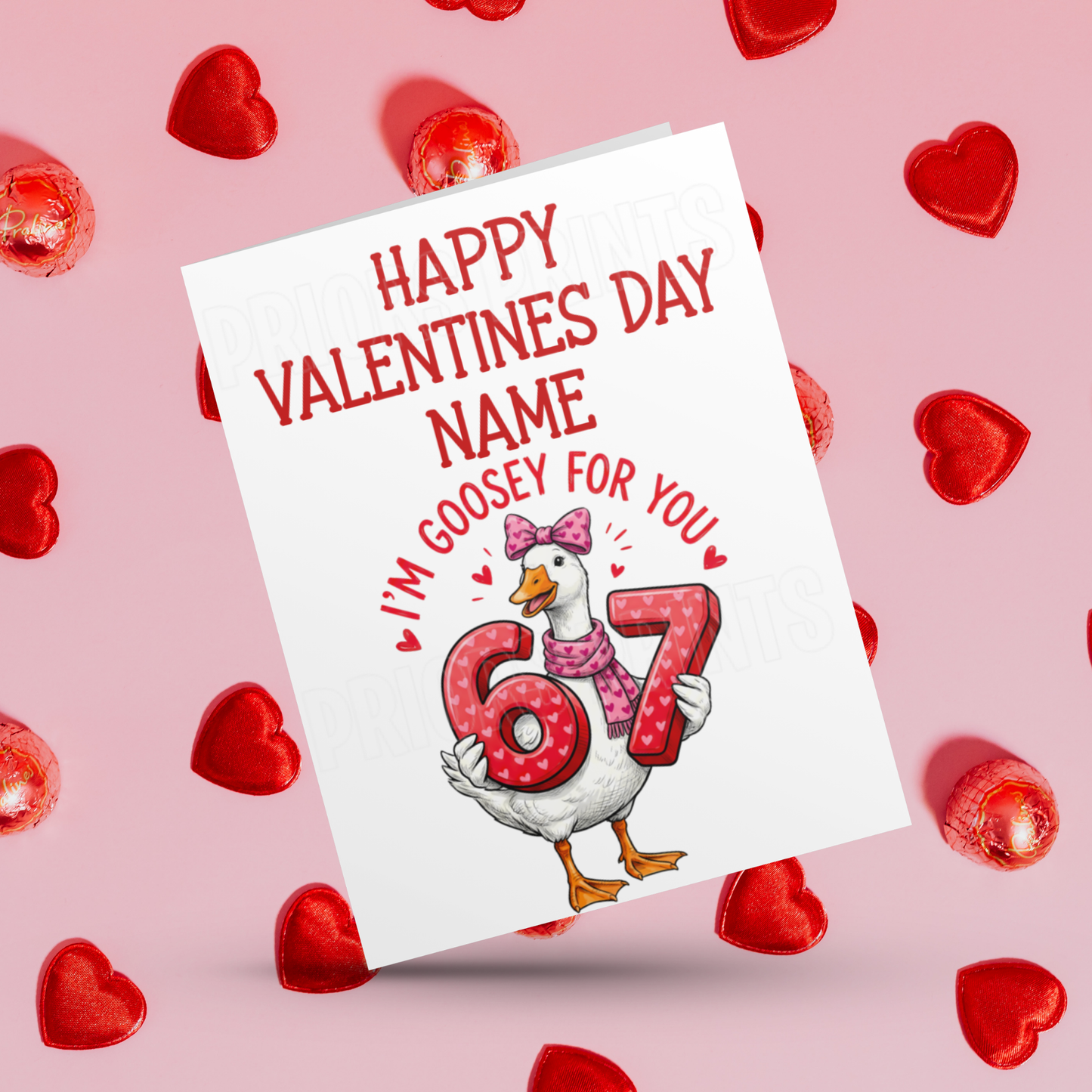 Cute Personalised Six Seven Valetines Cards I 67 I Sixseven I 6 7