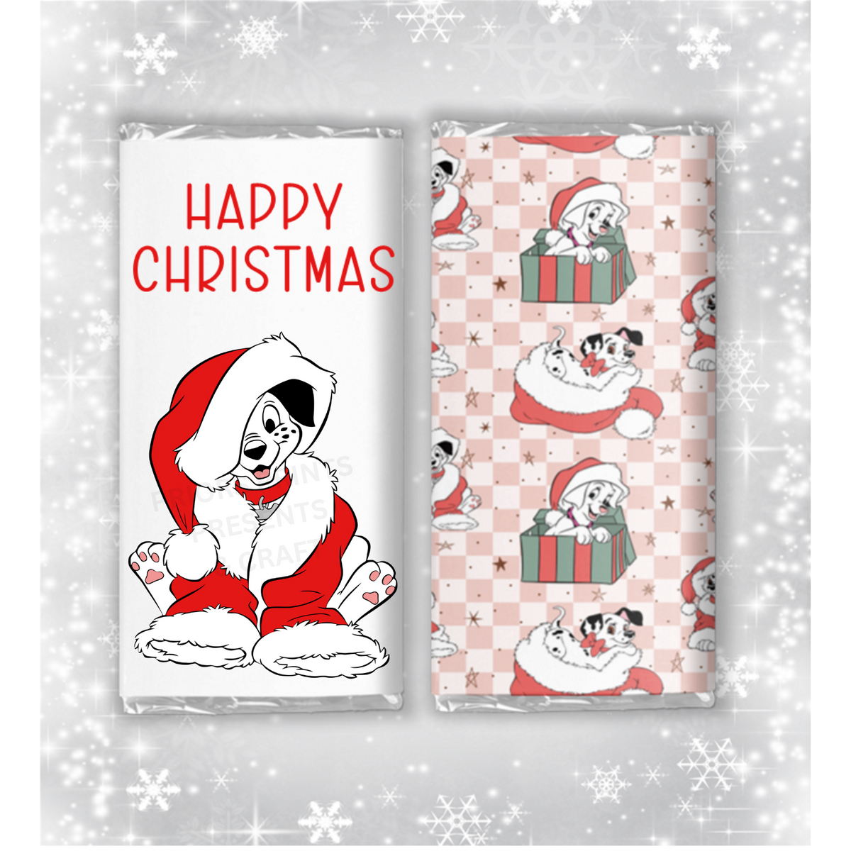 101 Dalmations Christmas Chocolate Bar Wrapper