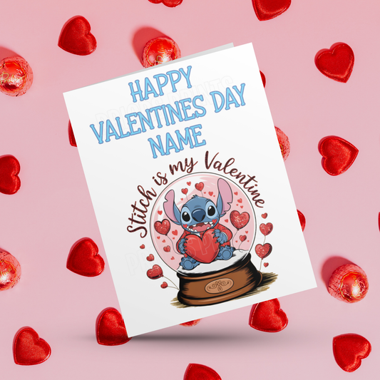 Personalised Lilo & Stitch Valentines Day Cards I Stitch I Angel
