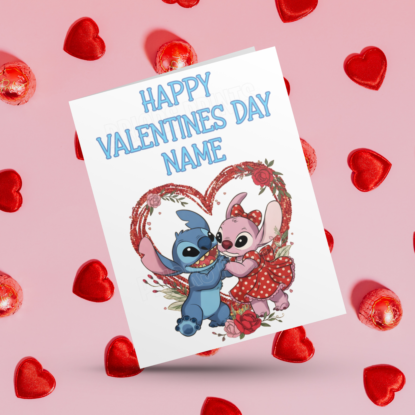 Personalised Lilo & Stitch Valentines Day Cards I Stitch I Angel