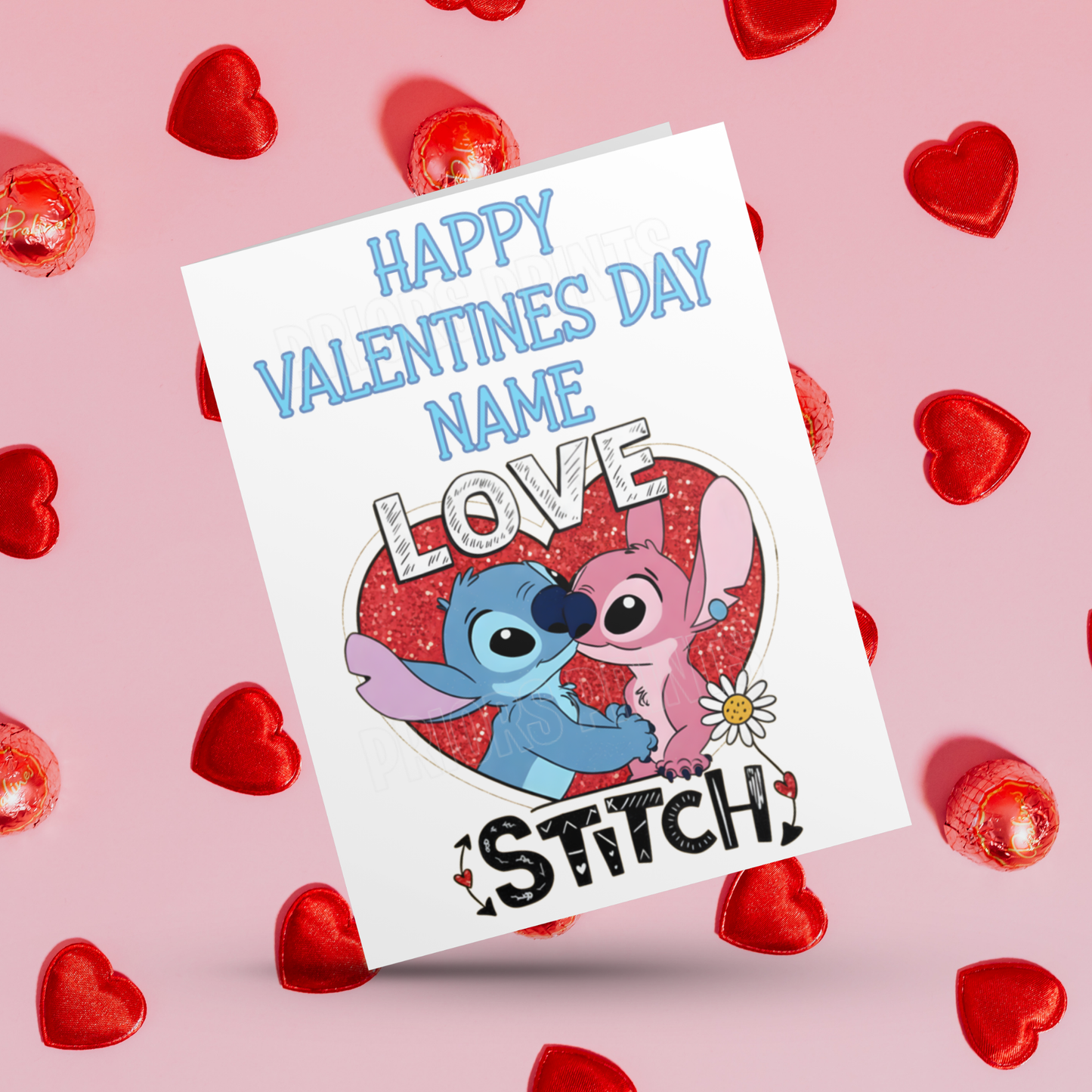 Personalised Lilo & Stitch Valentines Day Cards I Stitch I Angel