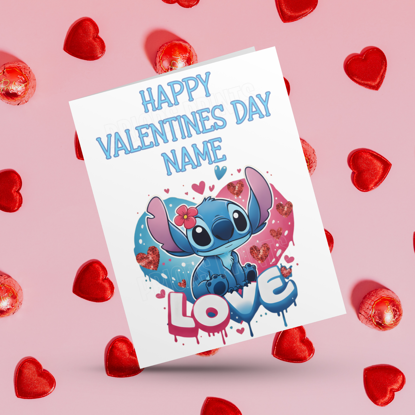 Personalised Lilo & Stitch Valentines Day Cards I Stitch I Angel