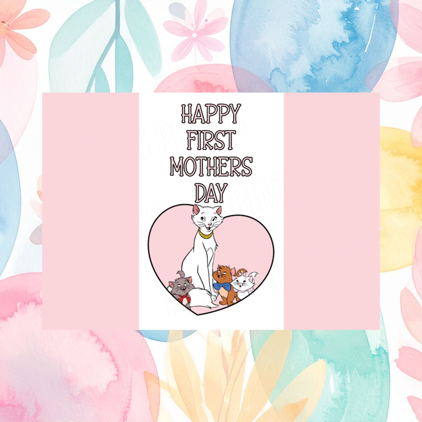 Mixed Disney Characters with child First Mothers Day Chocolate Bar Wrapper I 101 Dalmations I Kanga I Bambi I  Aristocats I Lady & The Tramp I Dumbo