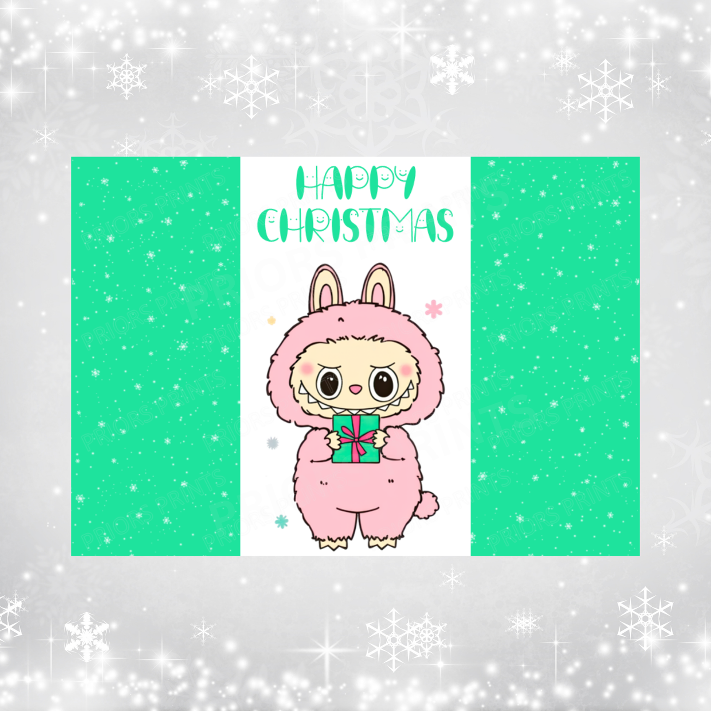 Labubu Christmas Chocolate Bar Wrapper