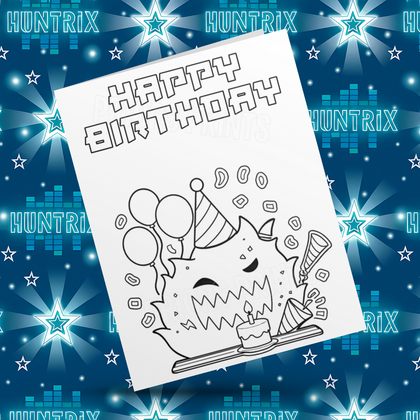 K-Pop Demon Hunters Colour Your Own Birthday Card