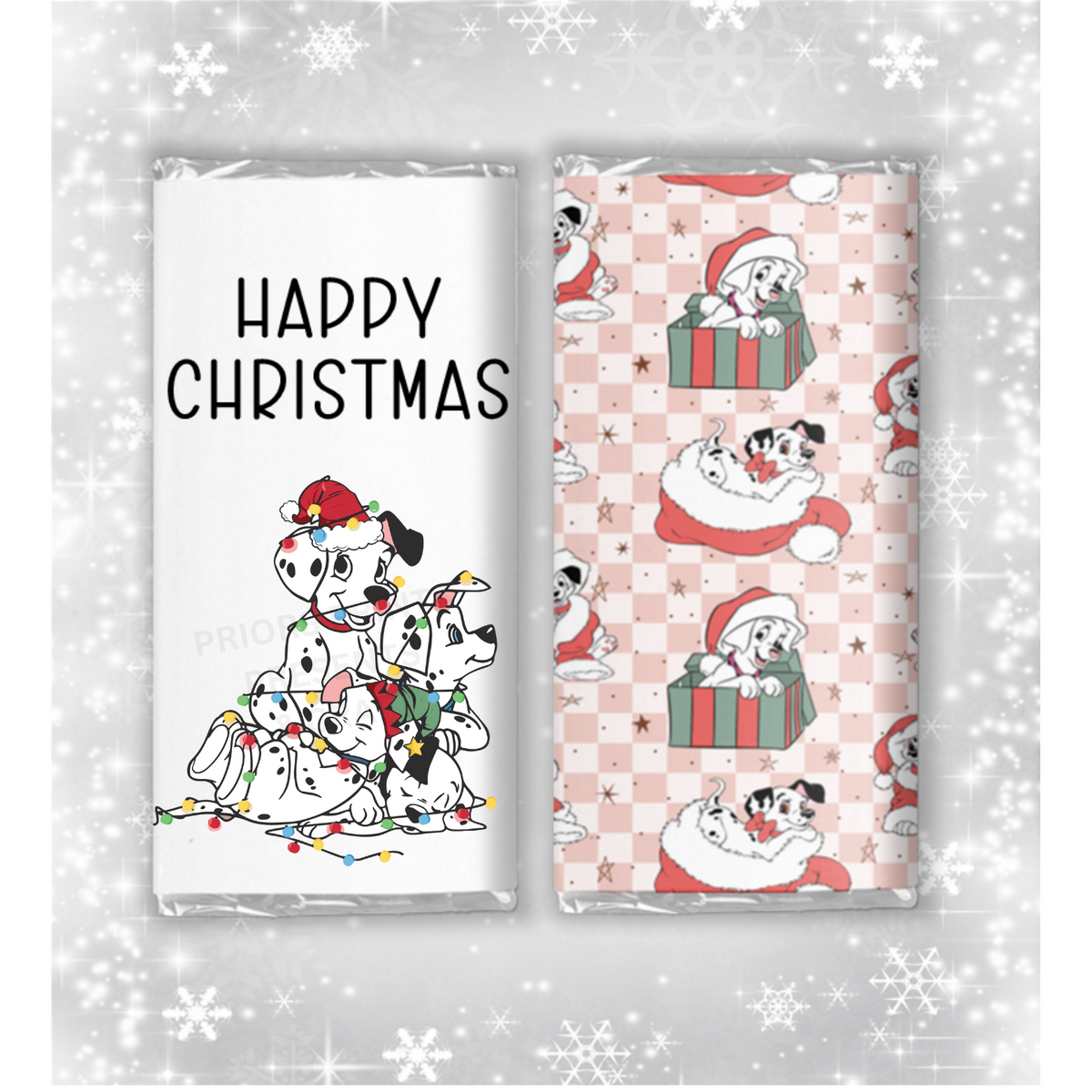 101 Dalmations Christmas Chocolate Bar Wrapper