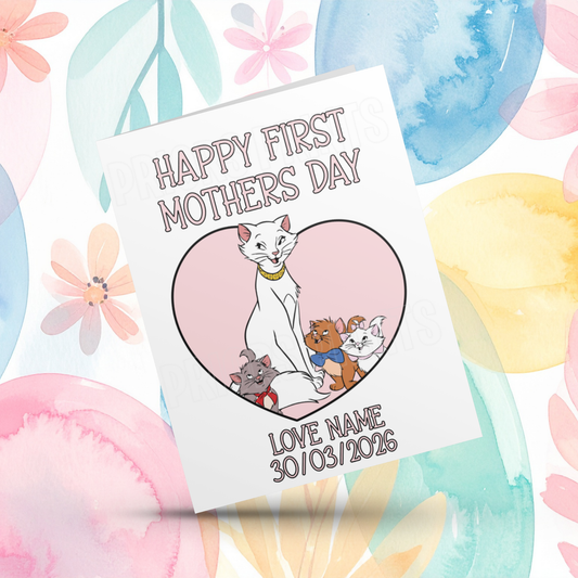 Mixed Disney Characters Mothers Day Card for First Mothers Day