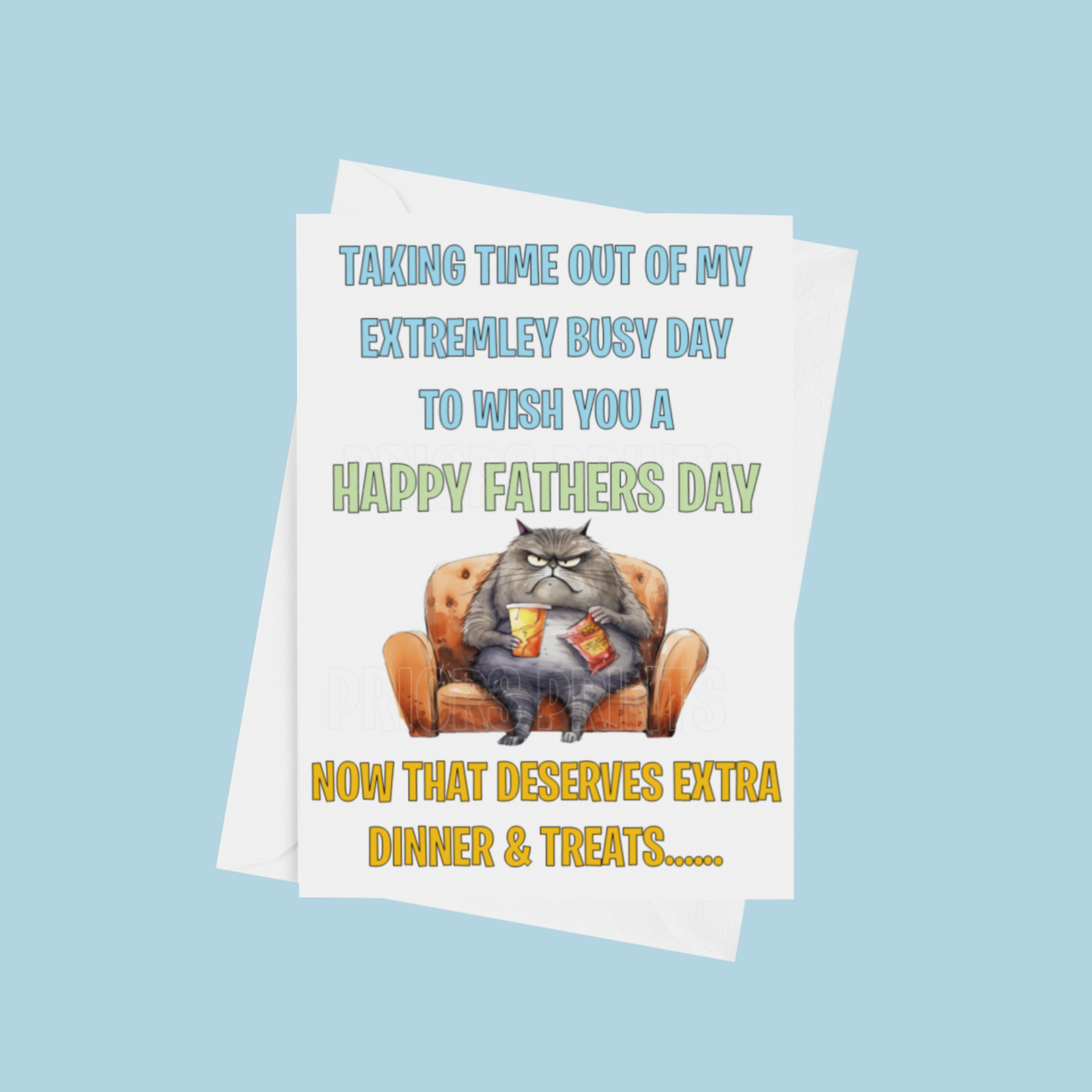 Funny Fathers Day Card from The Cat