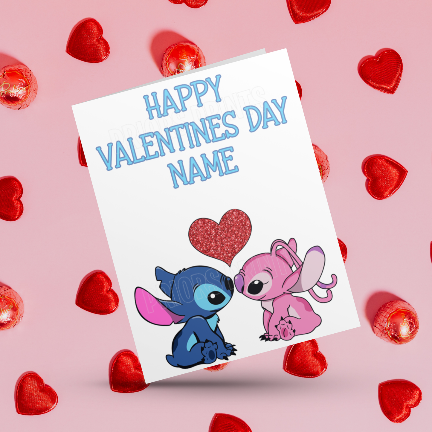 Personalised Lilo & Stitch Valentines Day Cards I Stitch I Angel