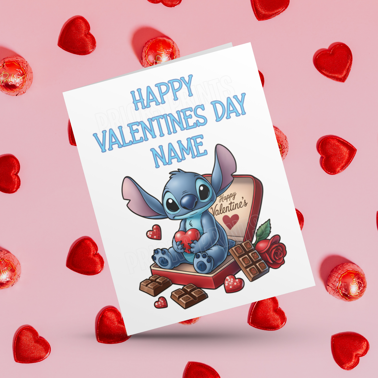 Personalised Lilo and Stitch Valentines Day Cards I Lilo I Angel I Stitch I Disney
