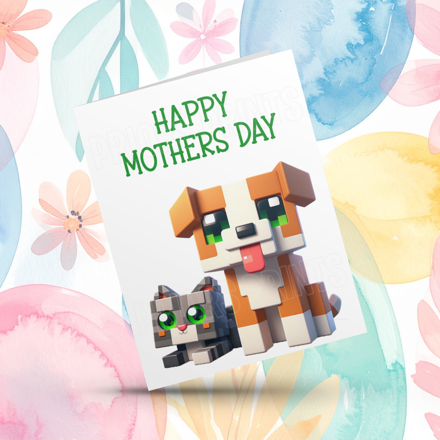 Minecraft Happy Mothers Day Card
