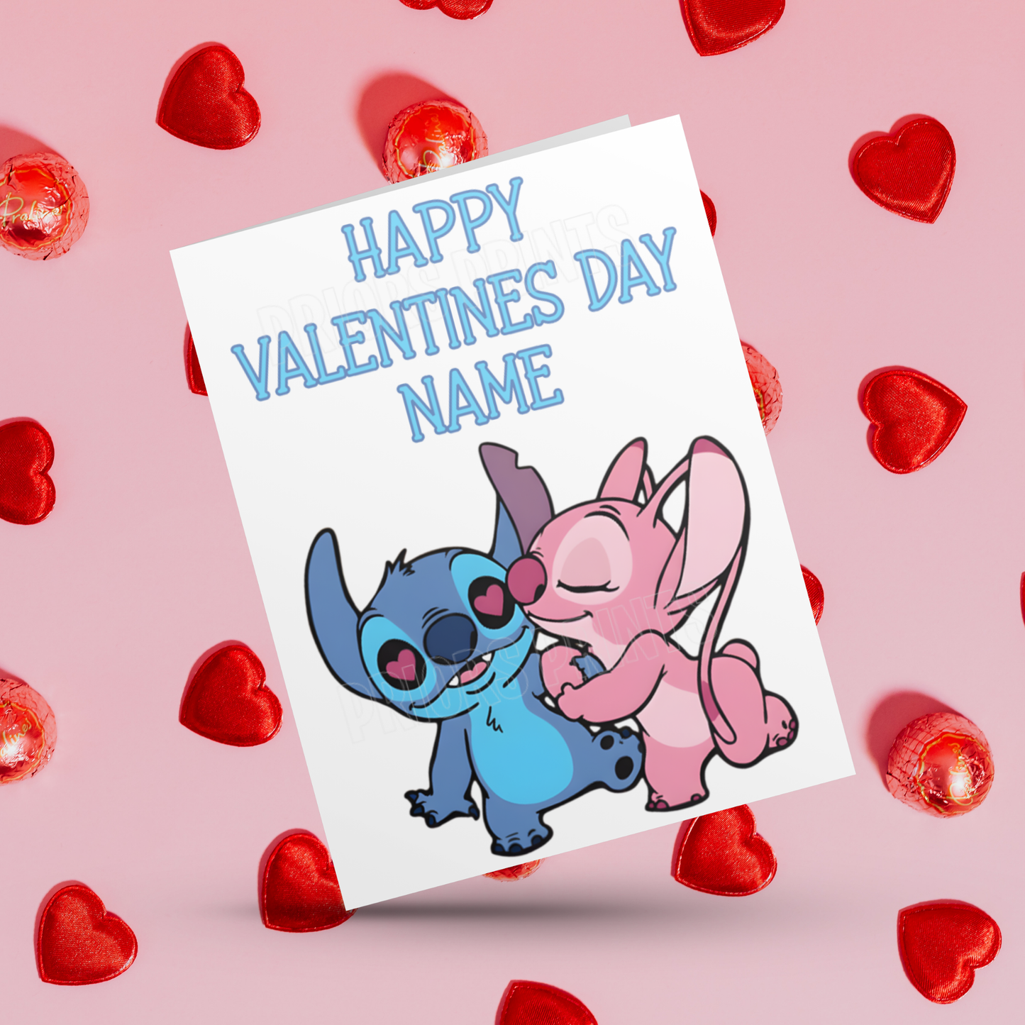 Personalised Lilo and Stitch Valentines Day Cards I Lilo I Angel I Stitch I Disney