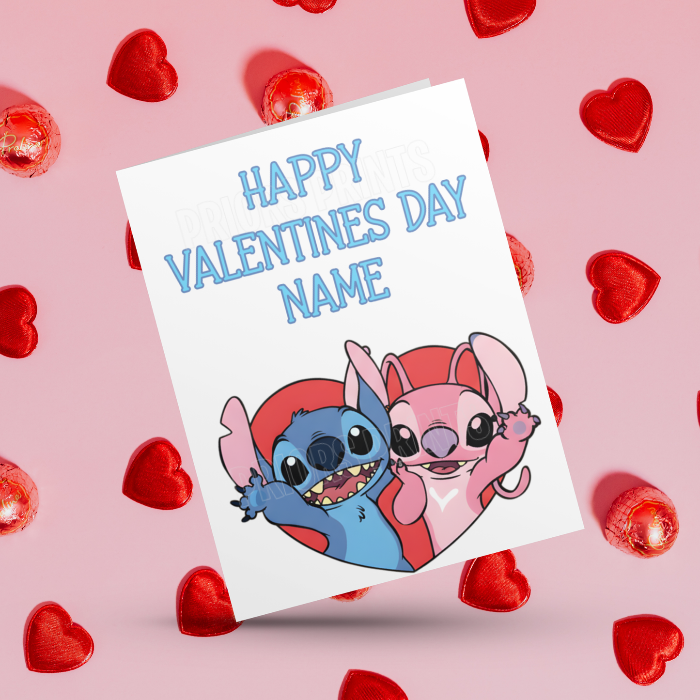 Personalised Lilo and Stitch Valentines Day Cards I Lilo I Angel I Stitch I Disney