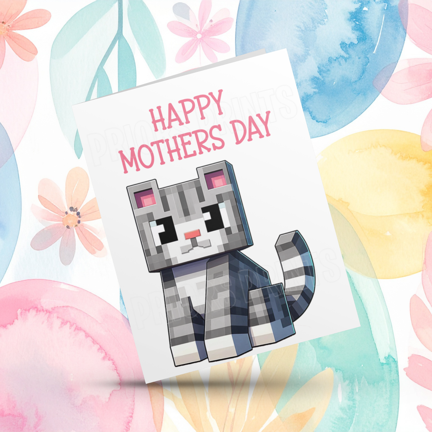 Minecraft Happy Mothers Day Card