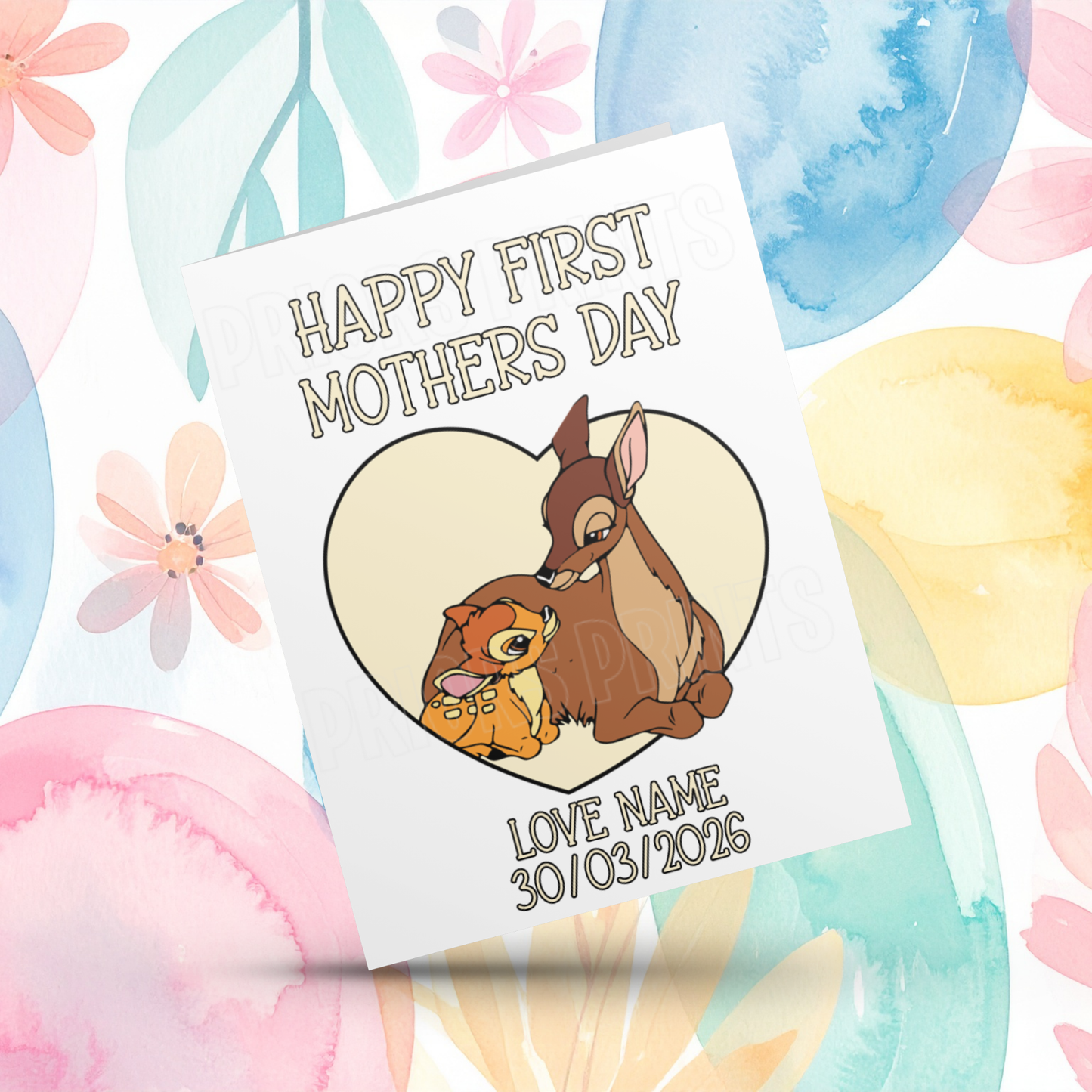 Mixed Disney Characters Mothers Day Card for First Mothers Day