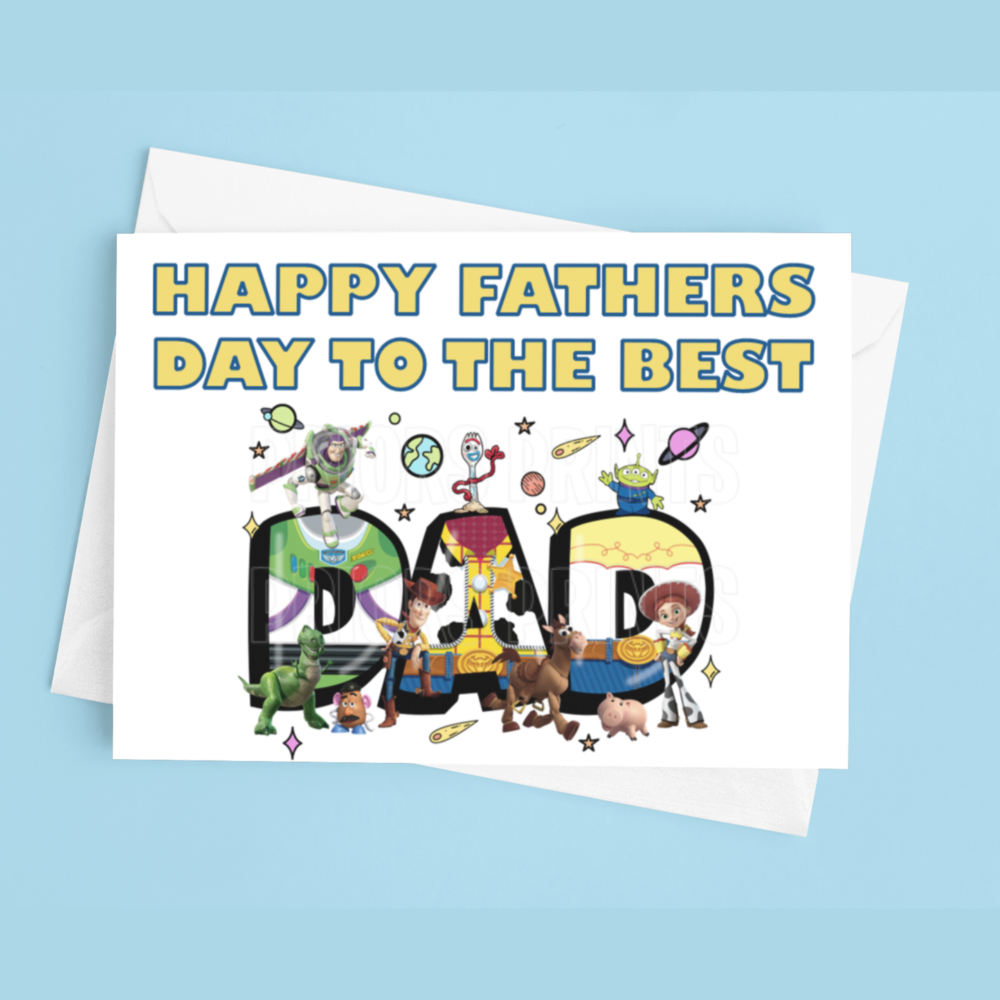Fathers Day Card Mixed Character- To the best Dad or Papa