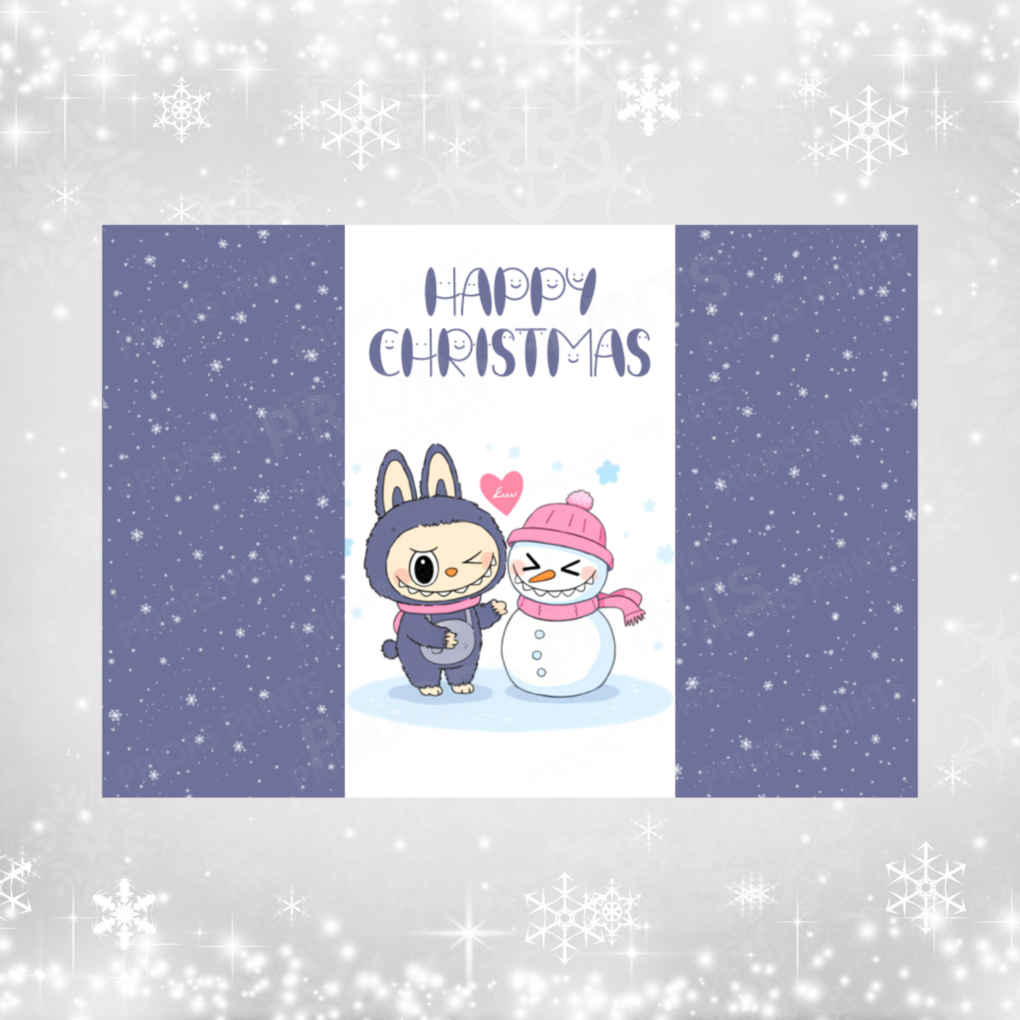 Labubu Christmas Chocolate Bar Wrapper
