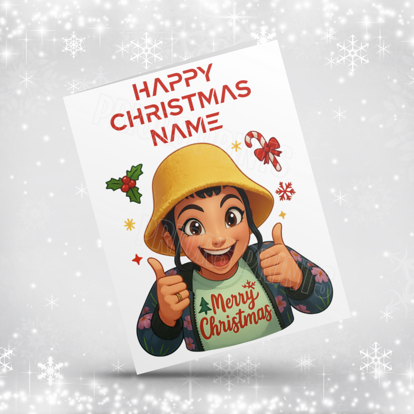 K Pop Demon Hunters Personalised Christmas Card NEW