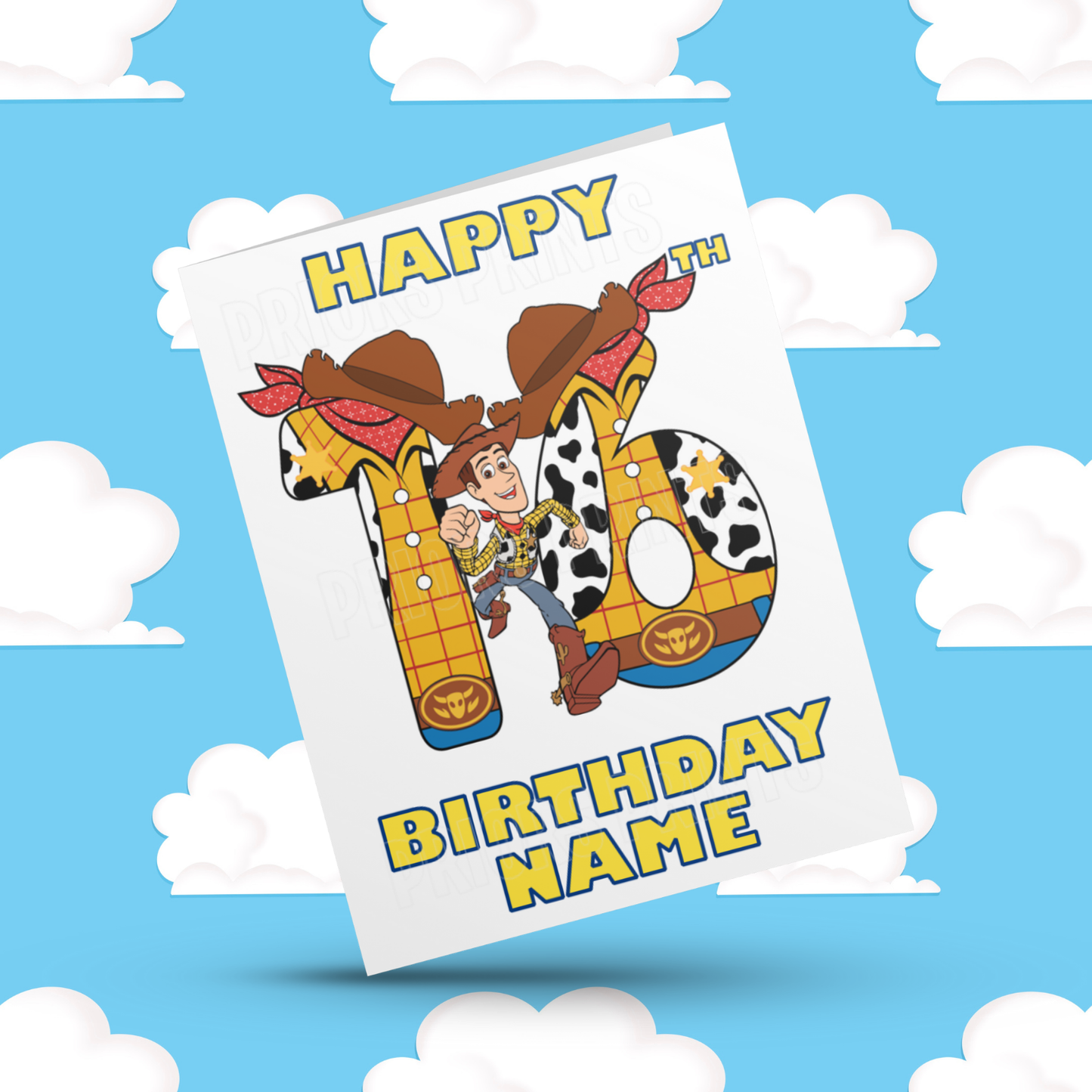 Personalised Woody Birthday Card with Age 1-20 Years (Toy Story)