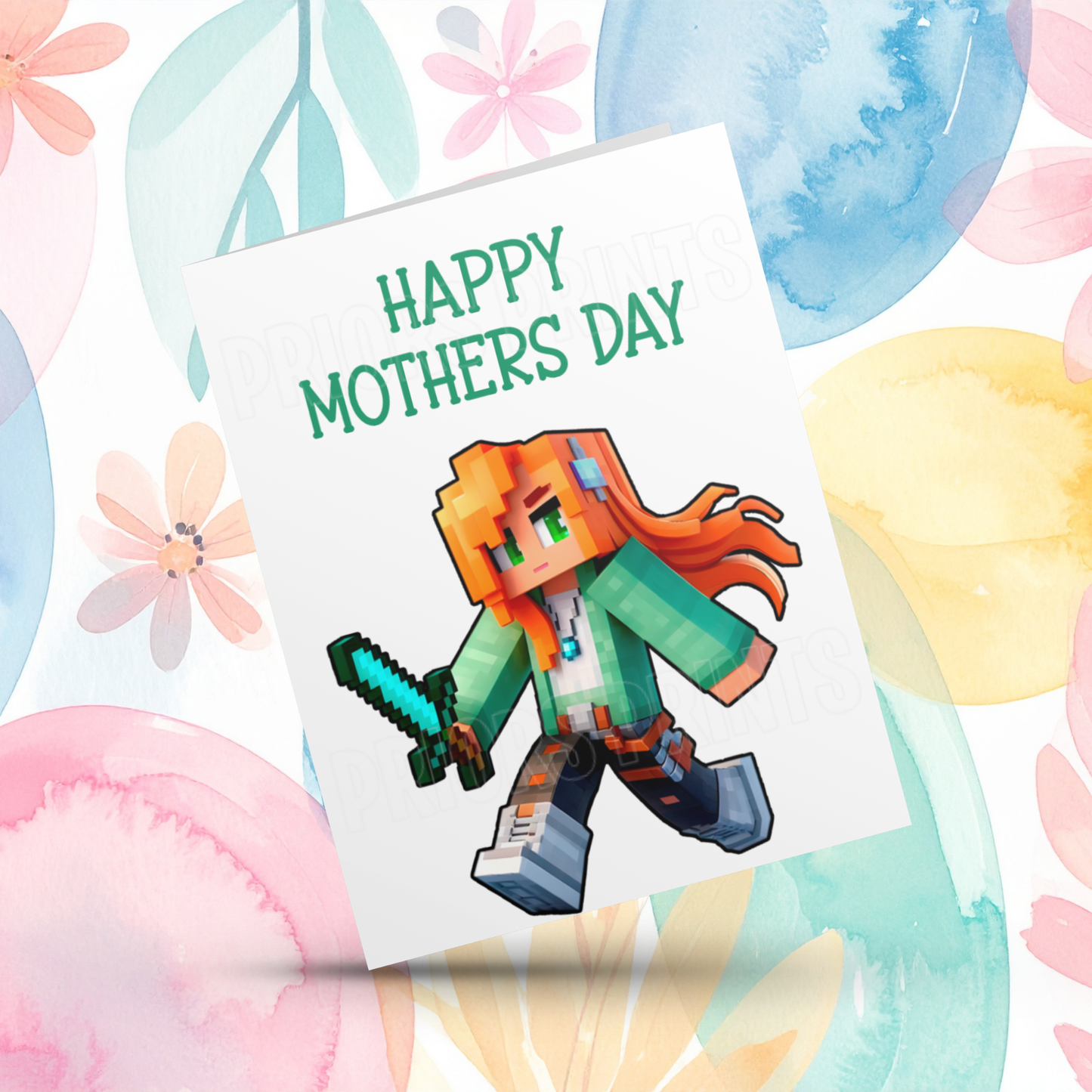 Minecraft Happy Mothers Day Card