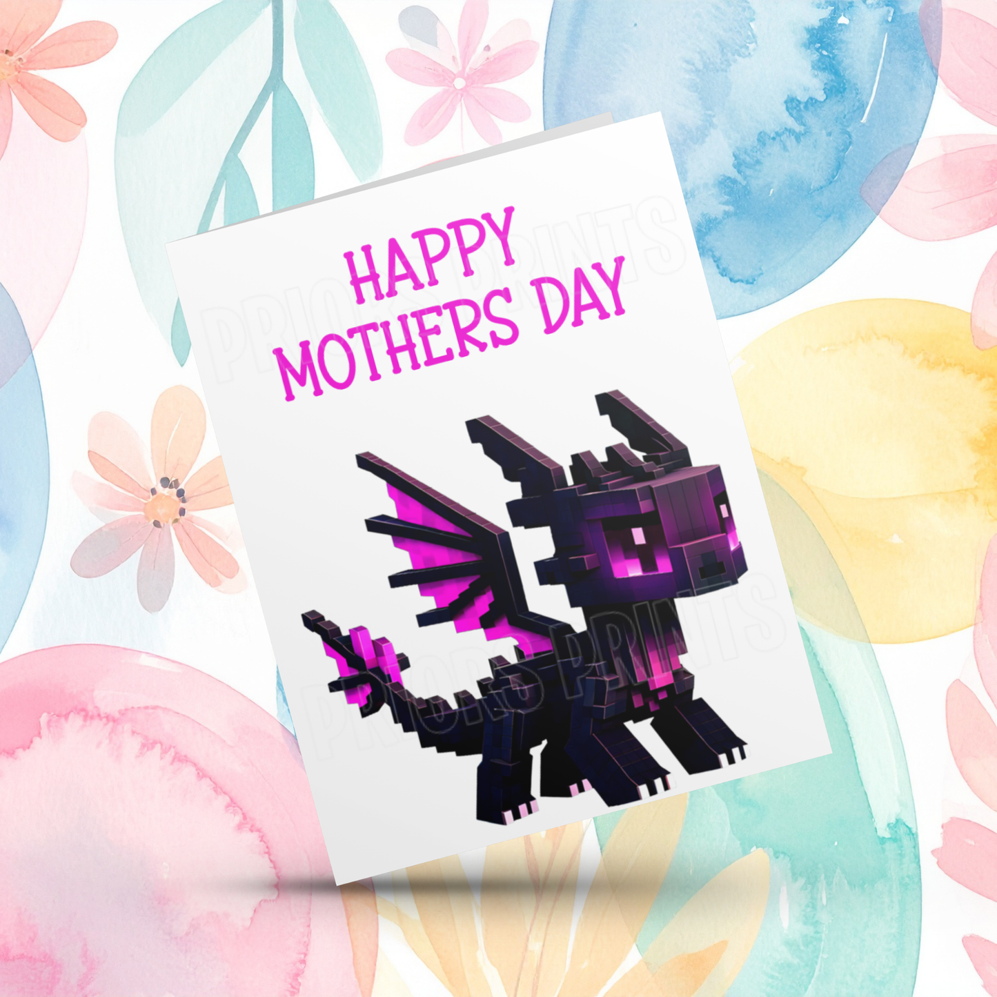 Minecraft Happy Mothers Day Card