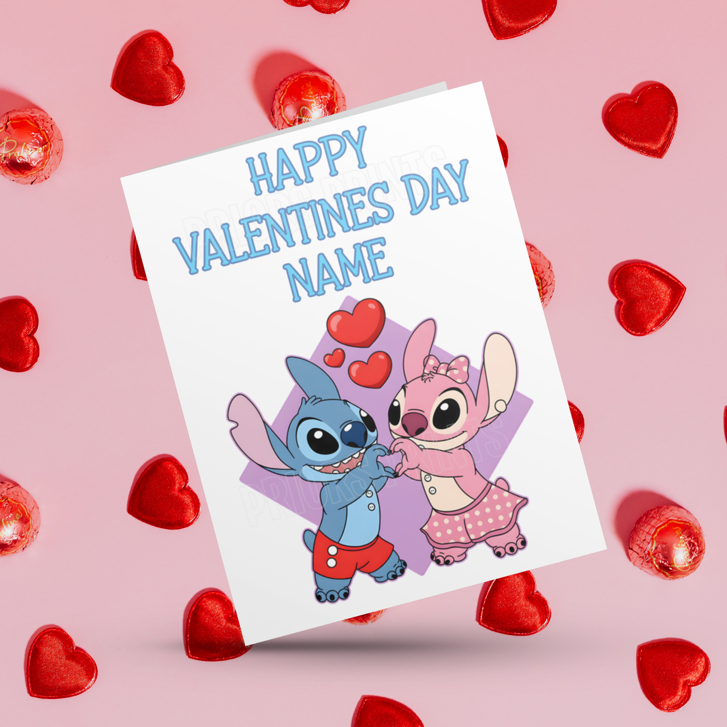 Personalised Lilo and Stitch Valentines Day Cards I Lilo I Angel I Stitch I Disney