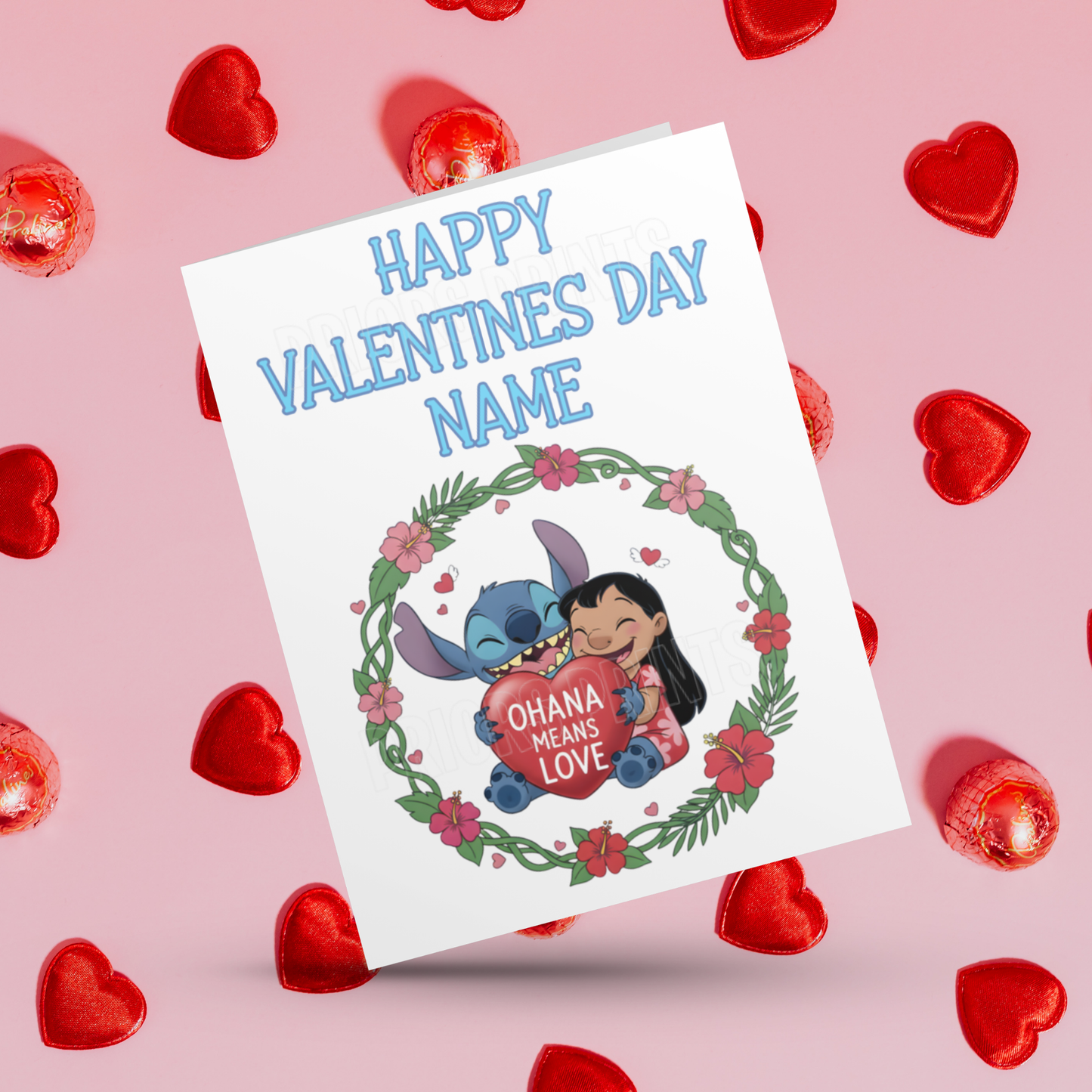 Personalised Lilo and Stitch Valentines Day Cards I Lilo I Angel I Stitch I Disney