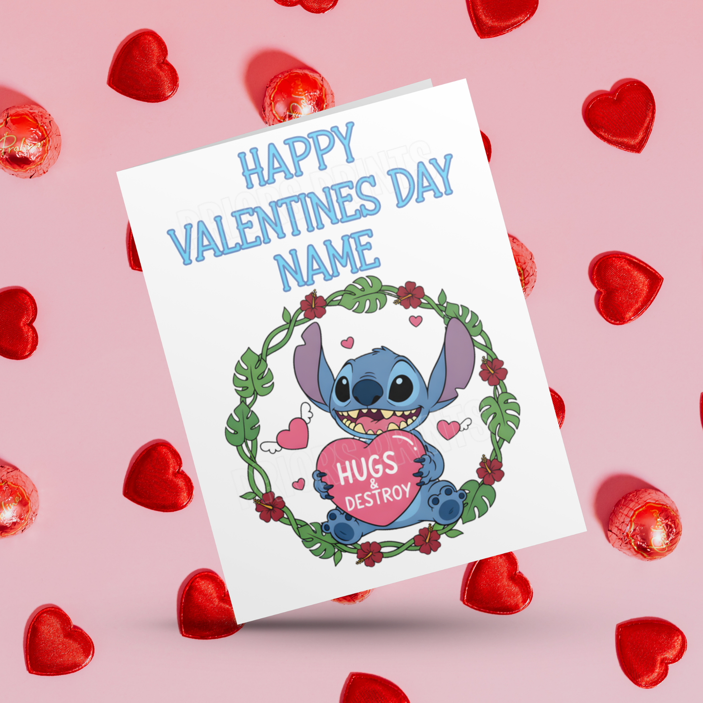 Personalised Lilo and Stitch Valentines Day Cards I Lilo I Angel I Stitch I Disney