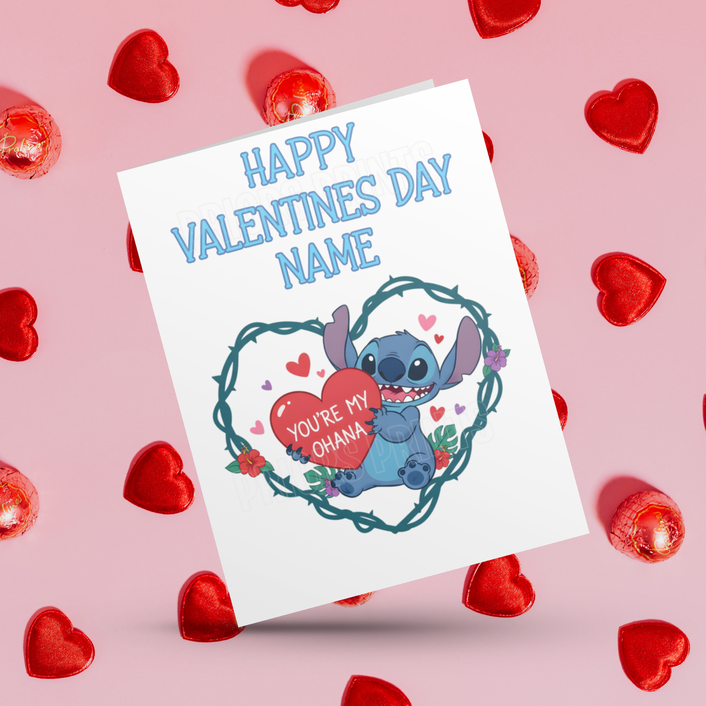 Personalised Lilo and Stitch Valentines Day Cards I Lilo I Angel I Stitch I Disney