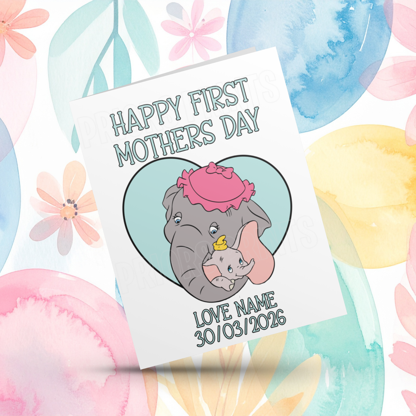 Mixed Disney Characters Mothers Day Card for First Mothers Day