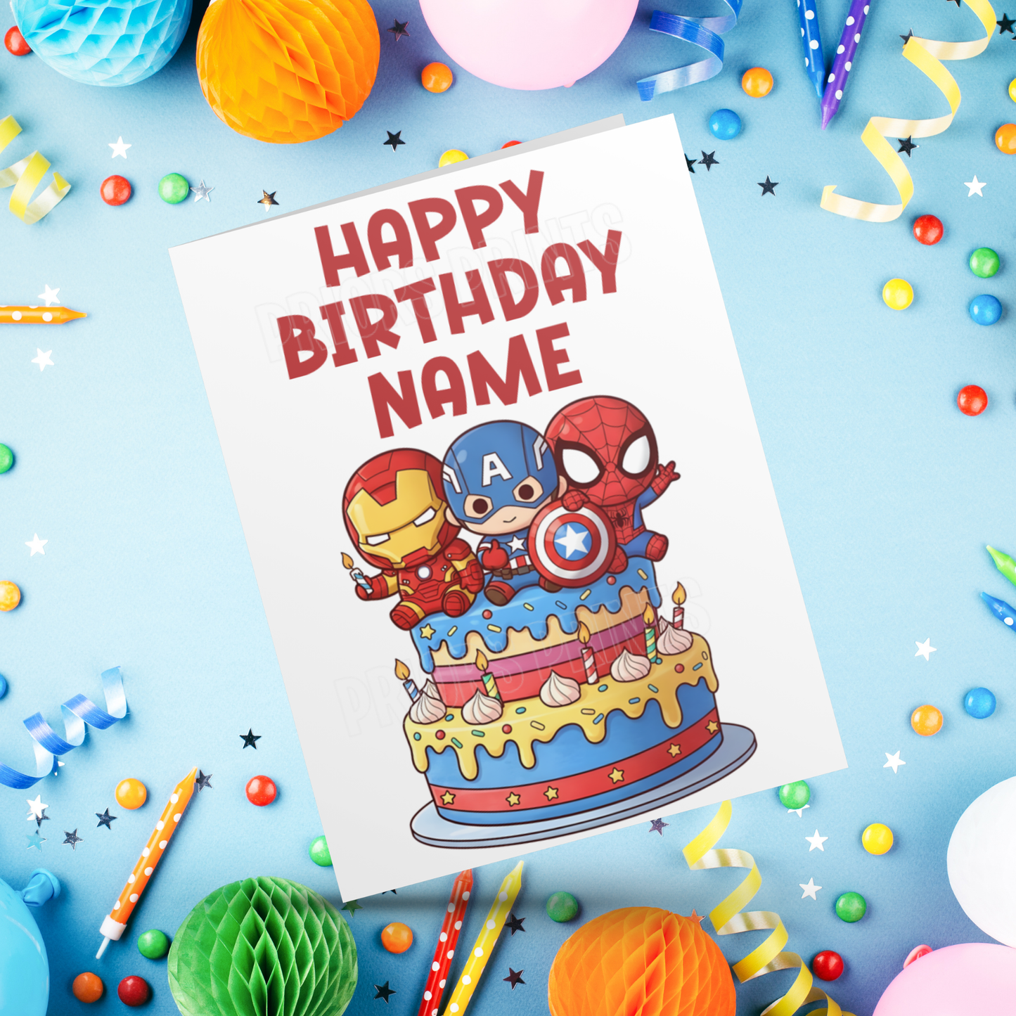 Mixed Superhero Personalised Birthday Card I Marvel (Copy)