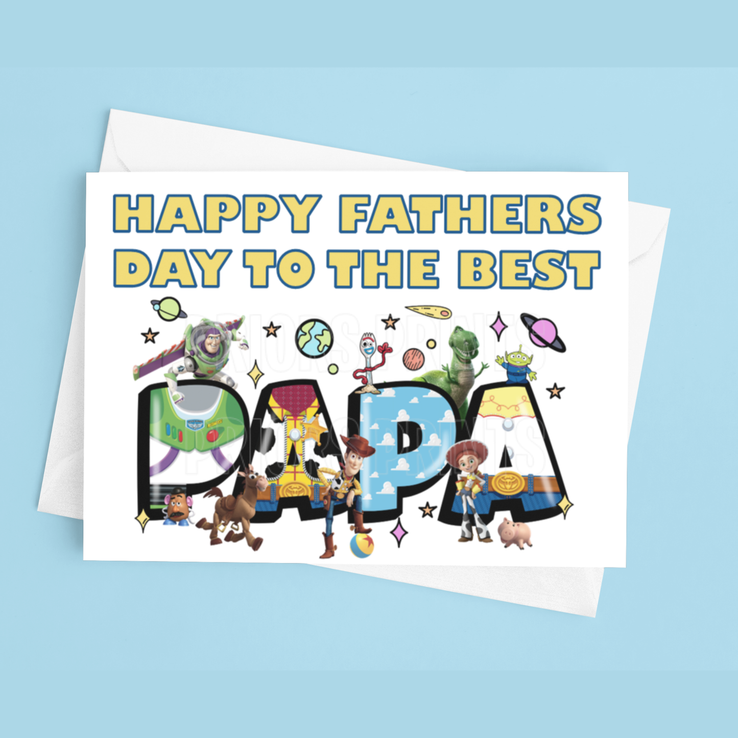 Fathers Day Card Mixed Character- To the best Dad or Papa