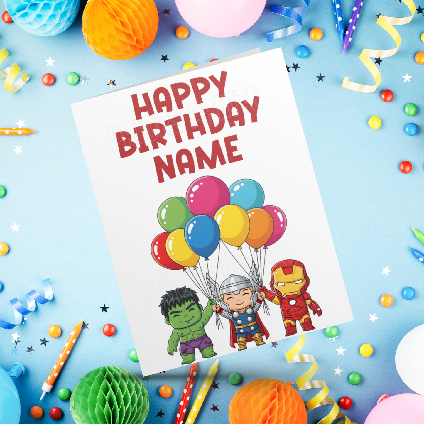 Mixed Superhero Personalised Birthday Card I Marvel (Copy)