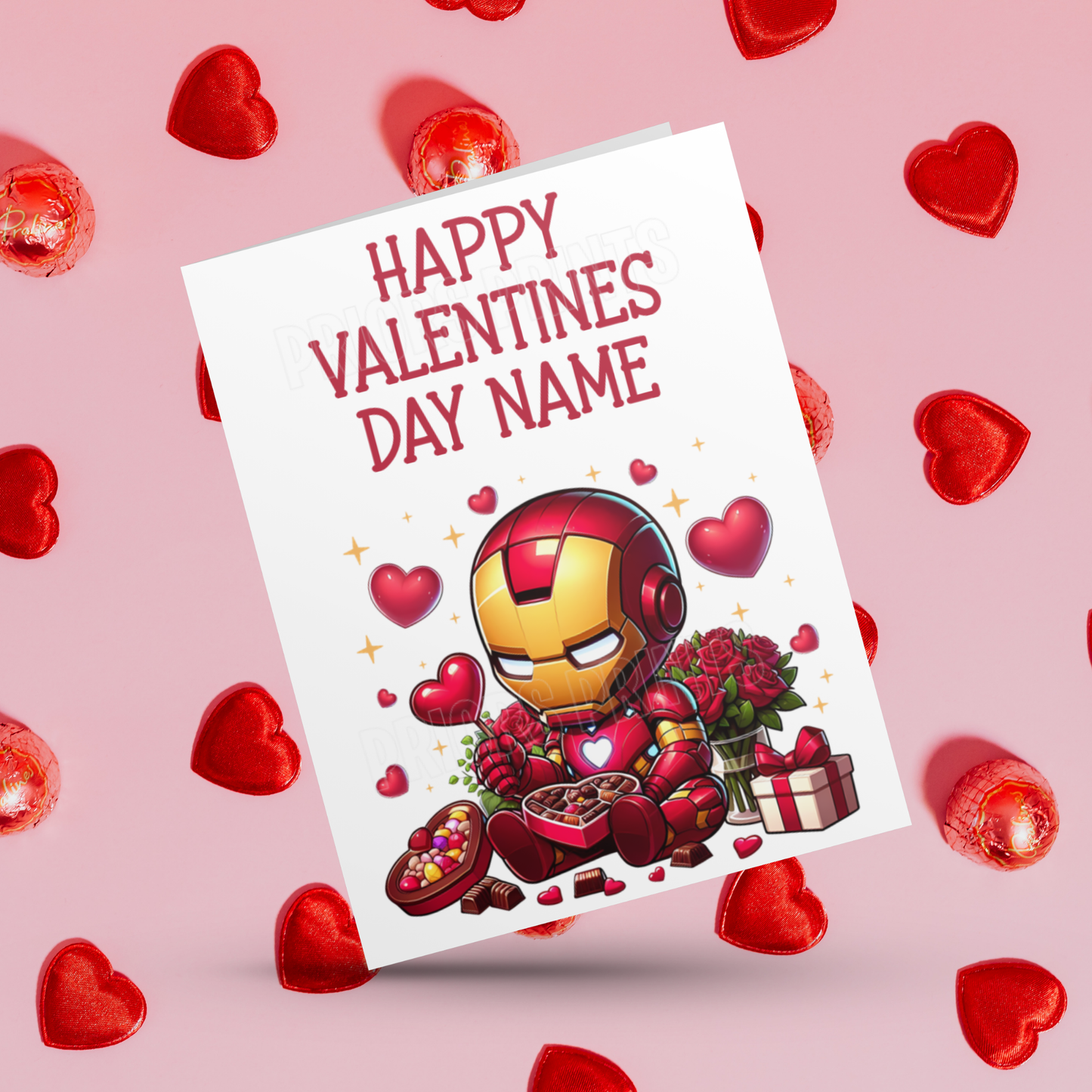 Cute Superhero Personalised Valentines Day Card I Spiderman I Superman I Batman I Iron Man I Captain America I Dr Strange I Thor
