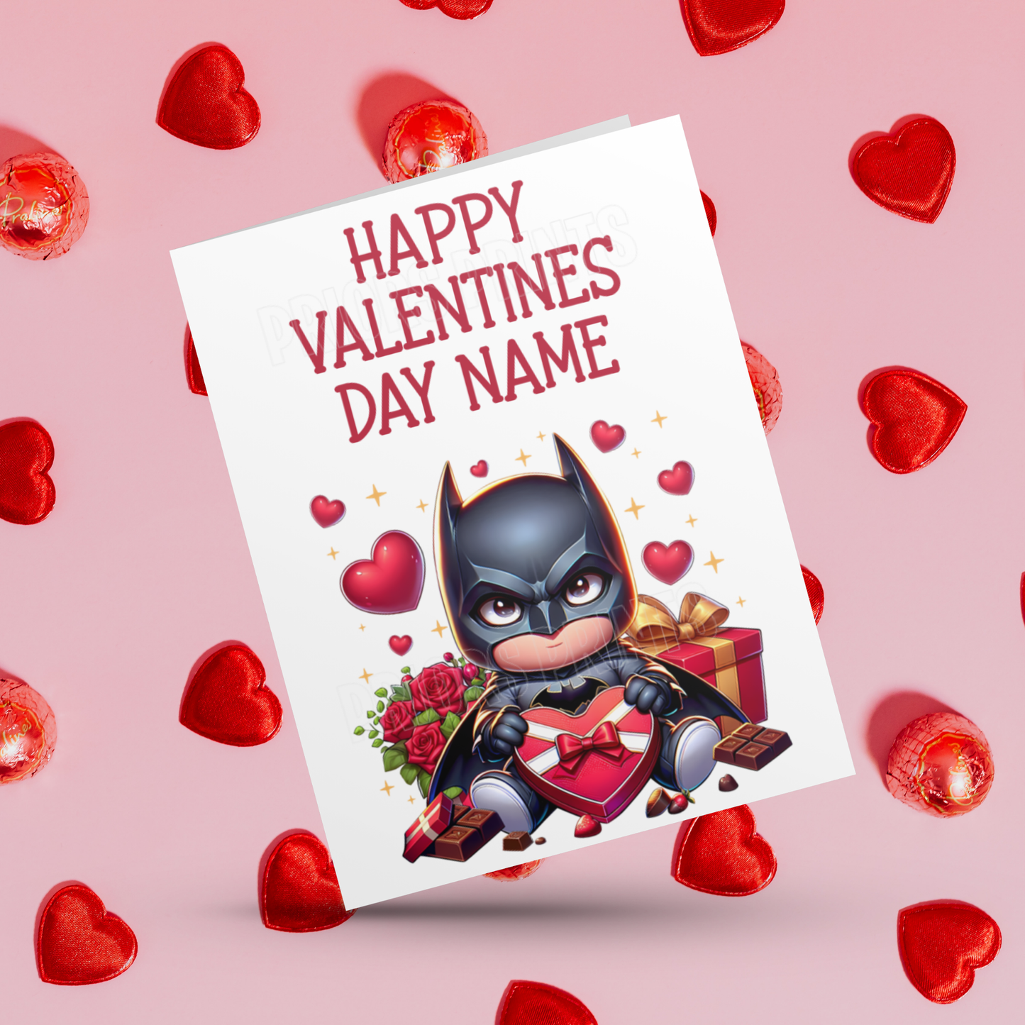Cute Superhero Personalised Valentines Day Card I Spiderman I Superman I Batman I Iron Man I Captain America I Dr Strange I Thor