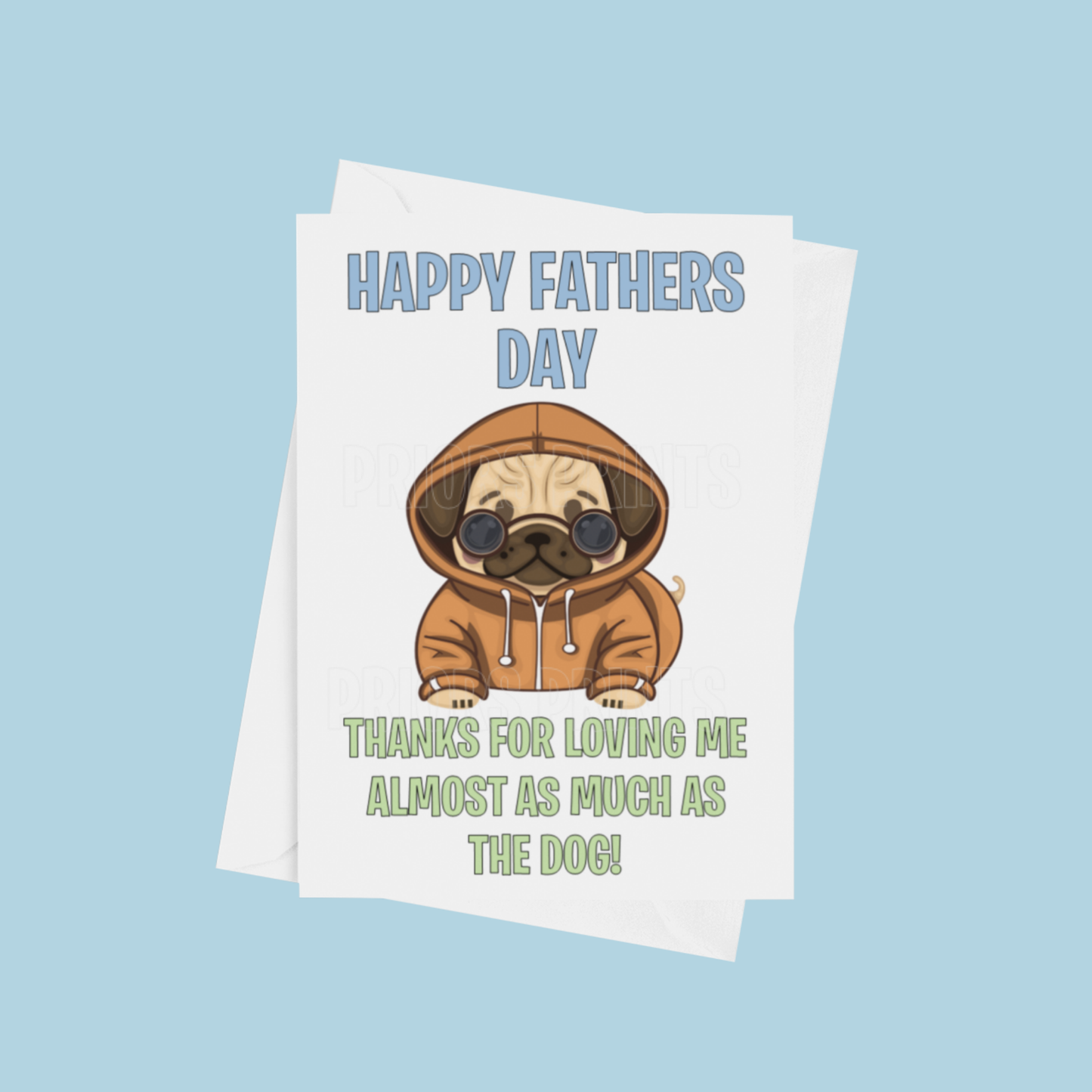 Thanks for Loving Me As Much As Cat/Dog Funny Fathers Day Card