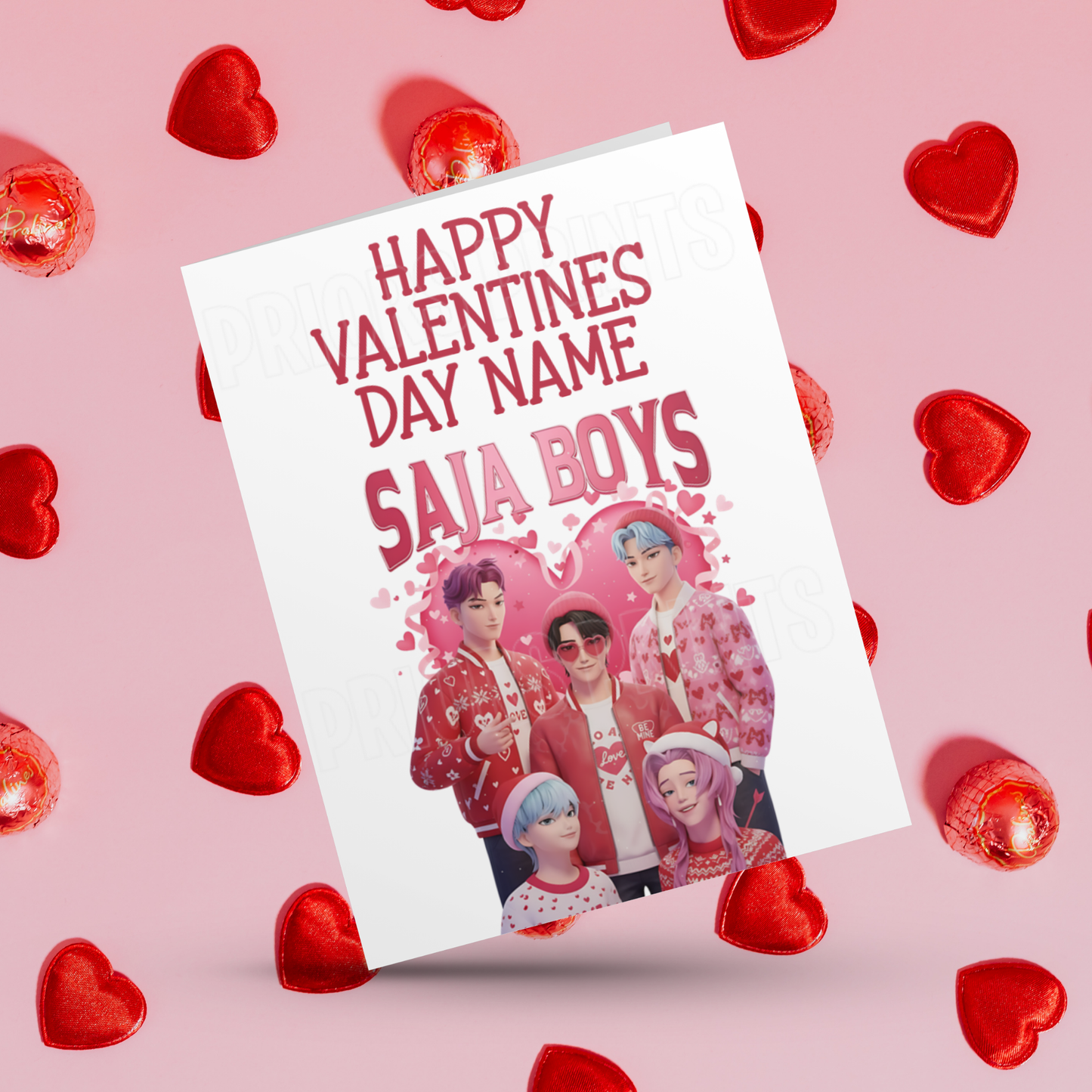 K-Pop demon Hunter Boys Personalised Valentines Card I Saja Boys I Jinu I Abs I Abby I Mystery I Romance I Baby