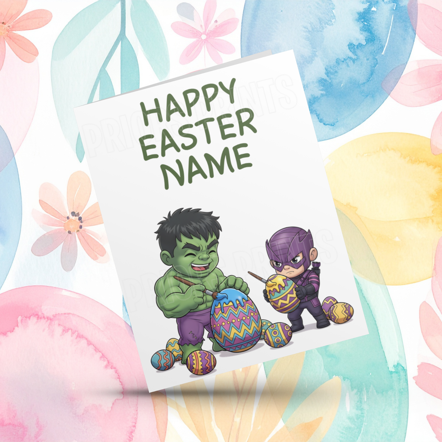 Cute Superheros Personalised Easter Card I Spiderman I Hulk I Captain America I Iron Man I Thor