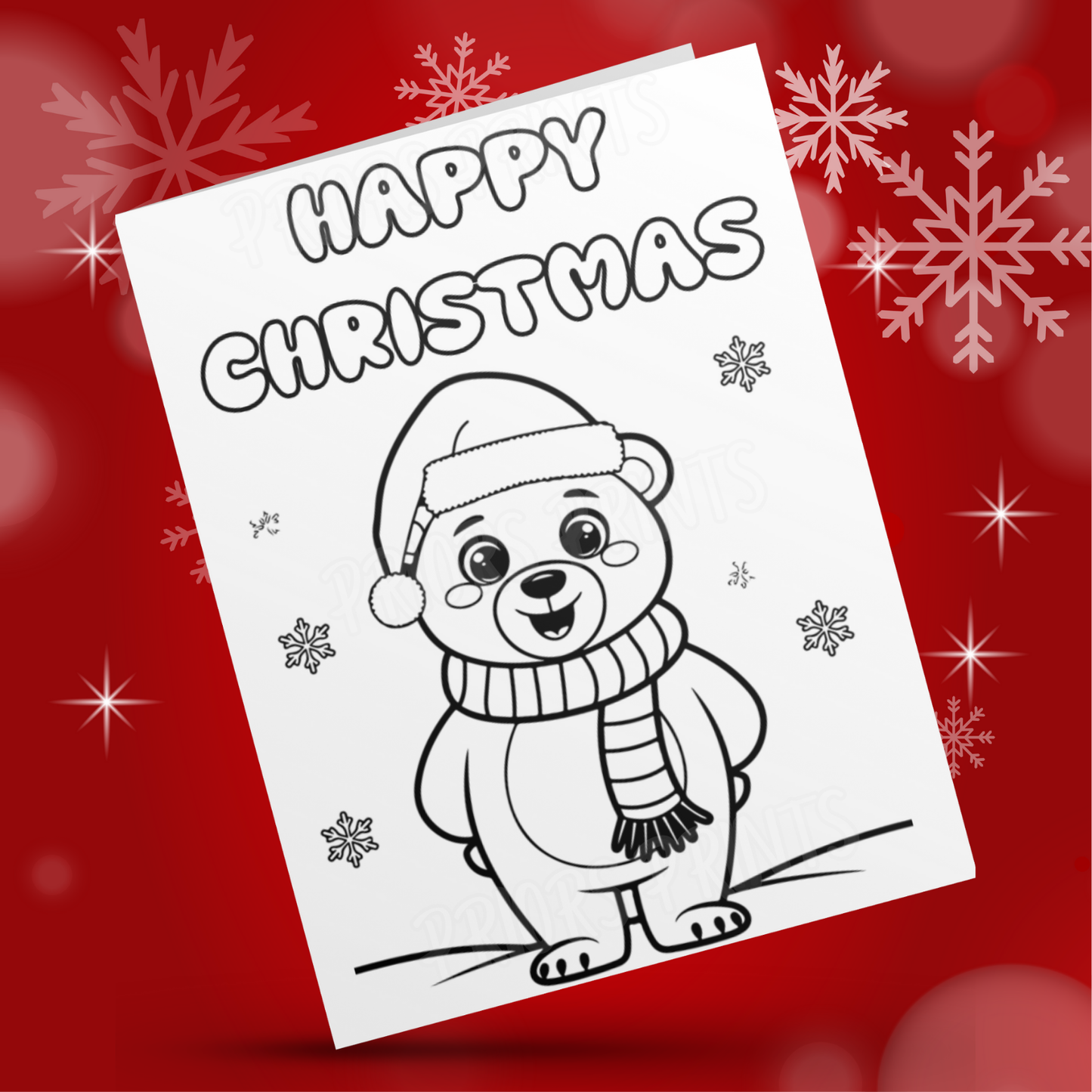Colour Your Own Christmas Card