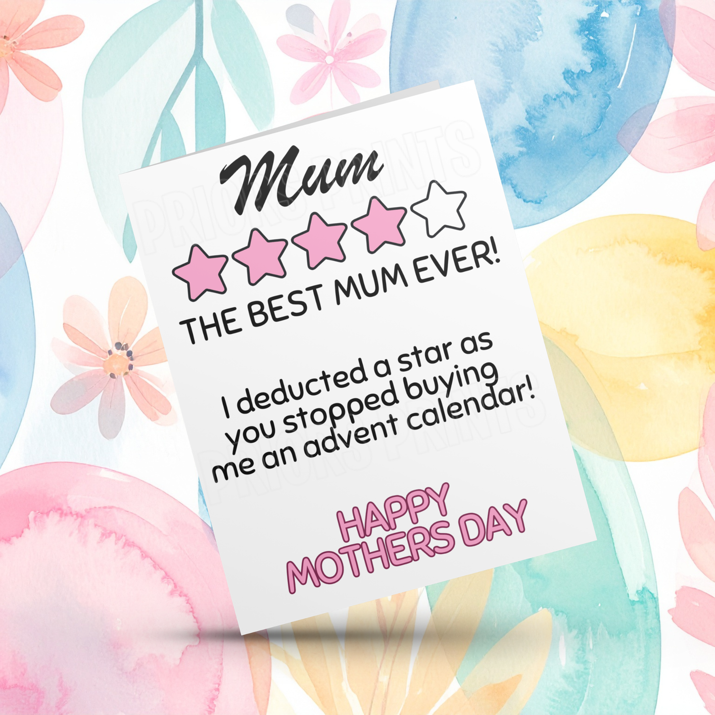 Funny 5 Star Funny Mothers Day Card for Mum