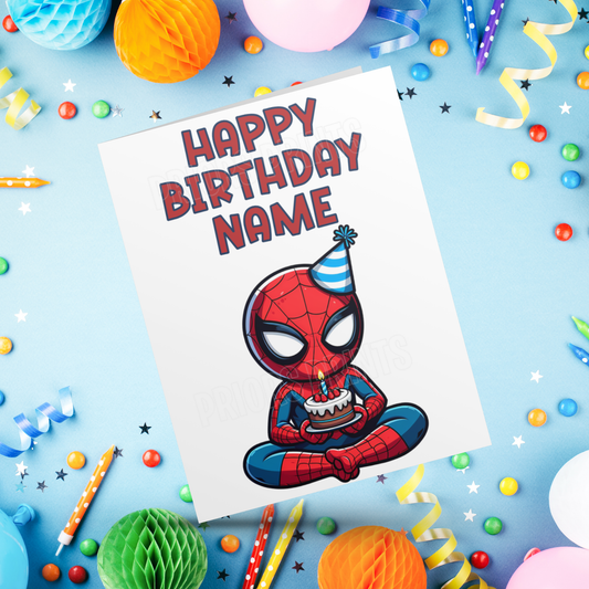 Personalised Spiderman Birthday Card I Marvel I Superhero