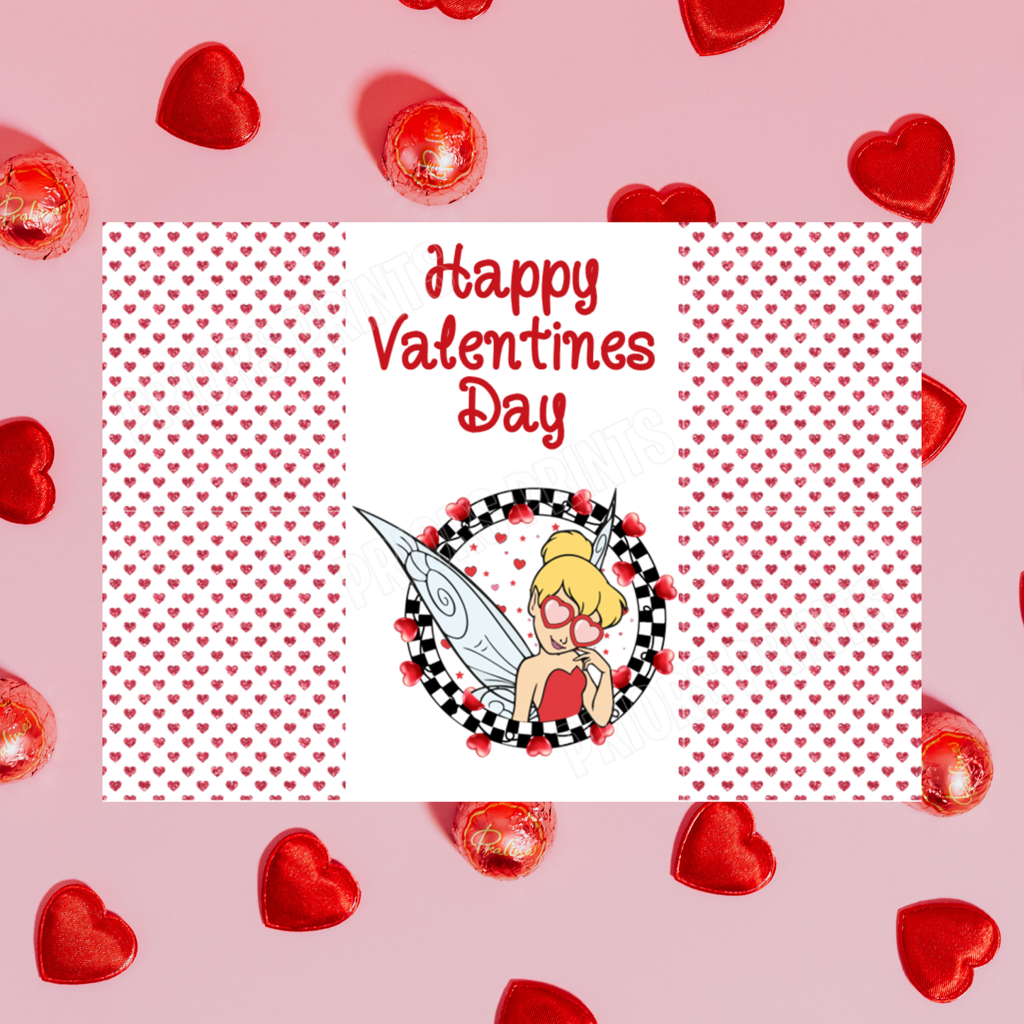 Disney Character Personalised Valentines Day Chocolate Bar Wrappers 3 I Lilo and Stitch I Beauty & The Beast I Tinkerbell I Aristocats I Sleeping Beauty Angel