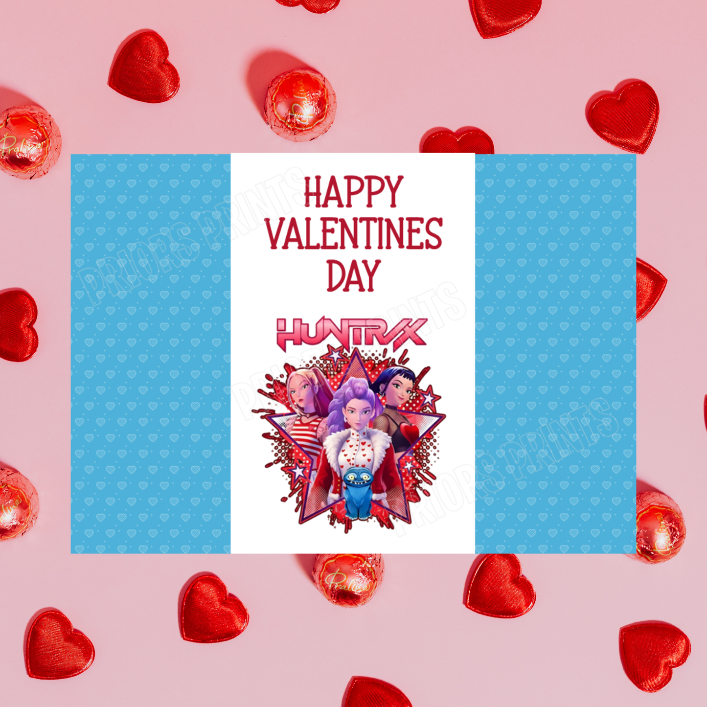 K-Pop demon Hunters Valentines Chocolate Bar Wrapper I K Pop demon Hunters I Rumi I Zoey I Mira I Huntrix I Saja Boys I Jinu I Romance