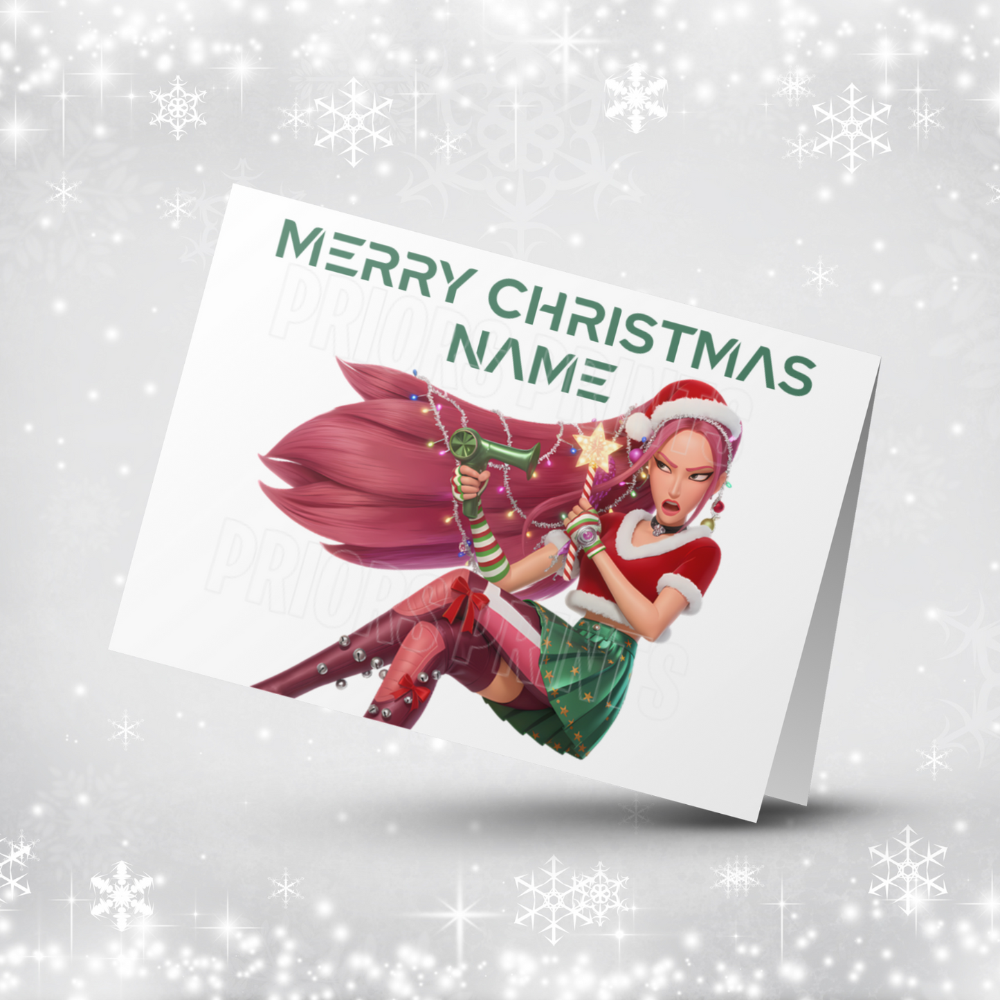 K Pop Demon Hunters Personalised Christmas Card NEW