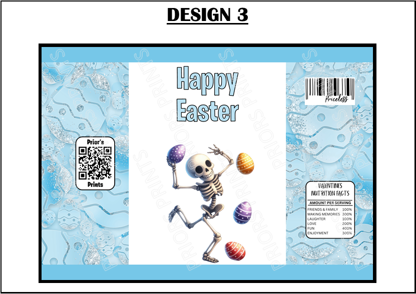 Easter Skeleton Treat Packets (Medium Sized)